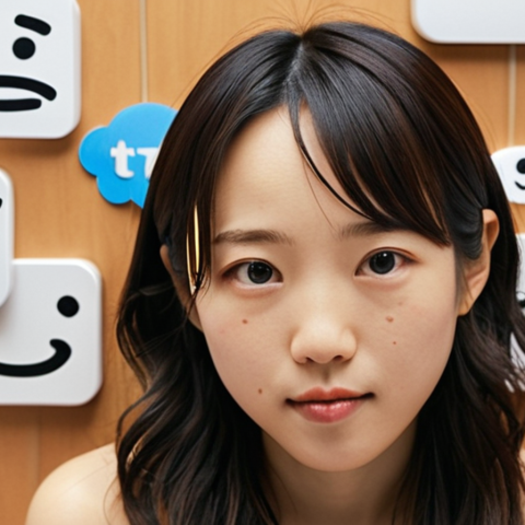 **Prompt:** "A candid, natural portrait of Japanese actress Yui Aragaki, known as 'Gakki' by fans, surrounded by faint, swirling social media icons (Twitter, message bubbles). Expression should convey a mix of serenity and slight concern. Soft, diffused lighting, shallow depth of field, bokeh background."
